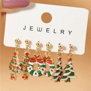 Christmas Tree Wreaths Earrings